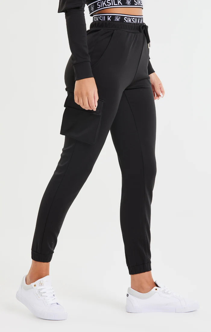 Black Cargo Pocket Jogger - Image 3