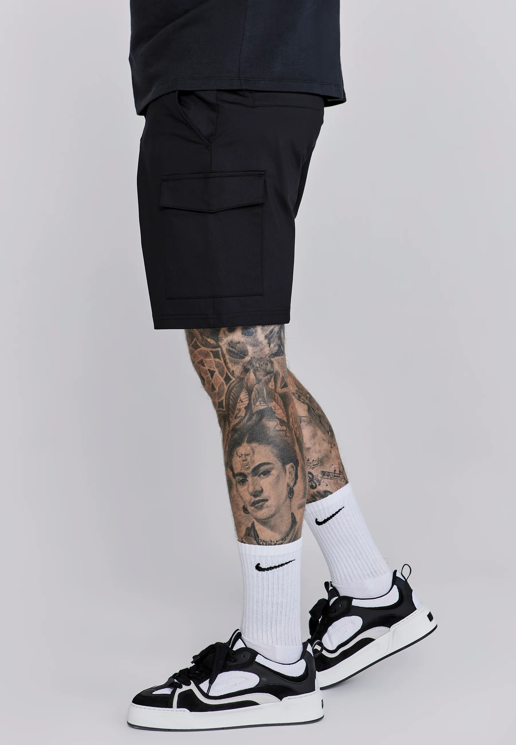 Black Cargo Shorts - Image 3