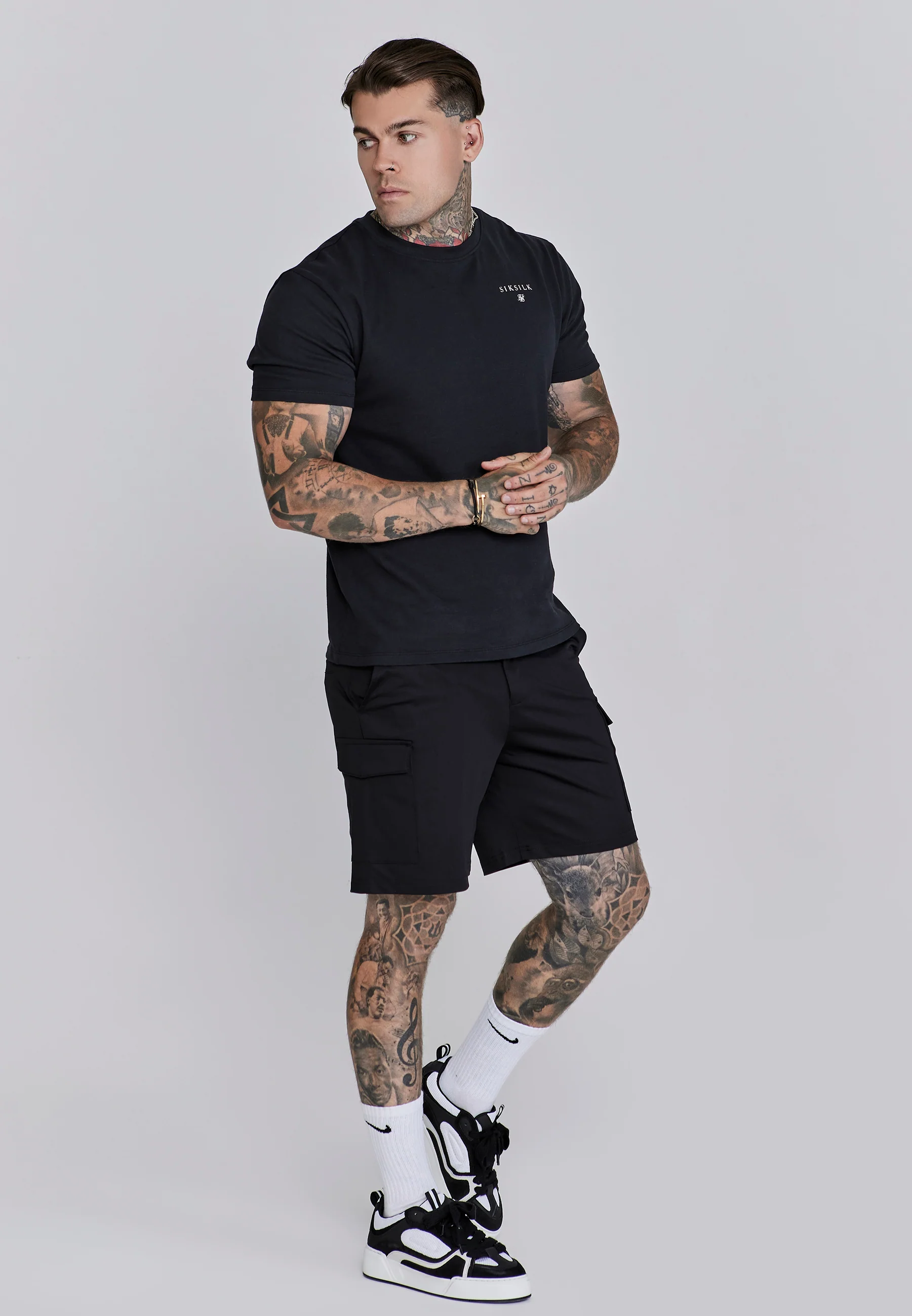 Black Cargo Shorts - Image 4