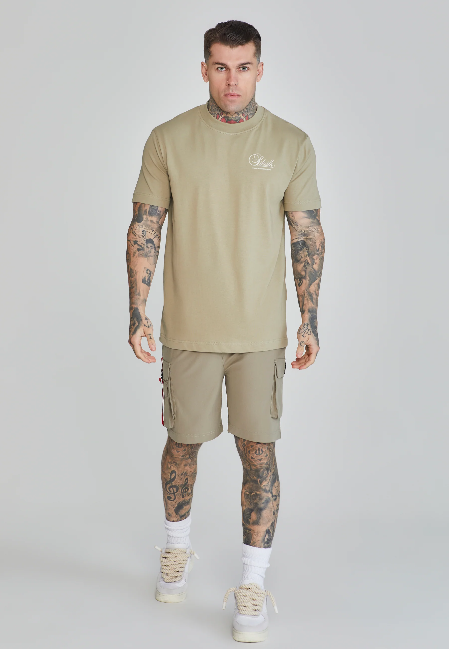 Khaki Cargo Shorts - Image 2