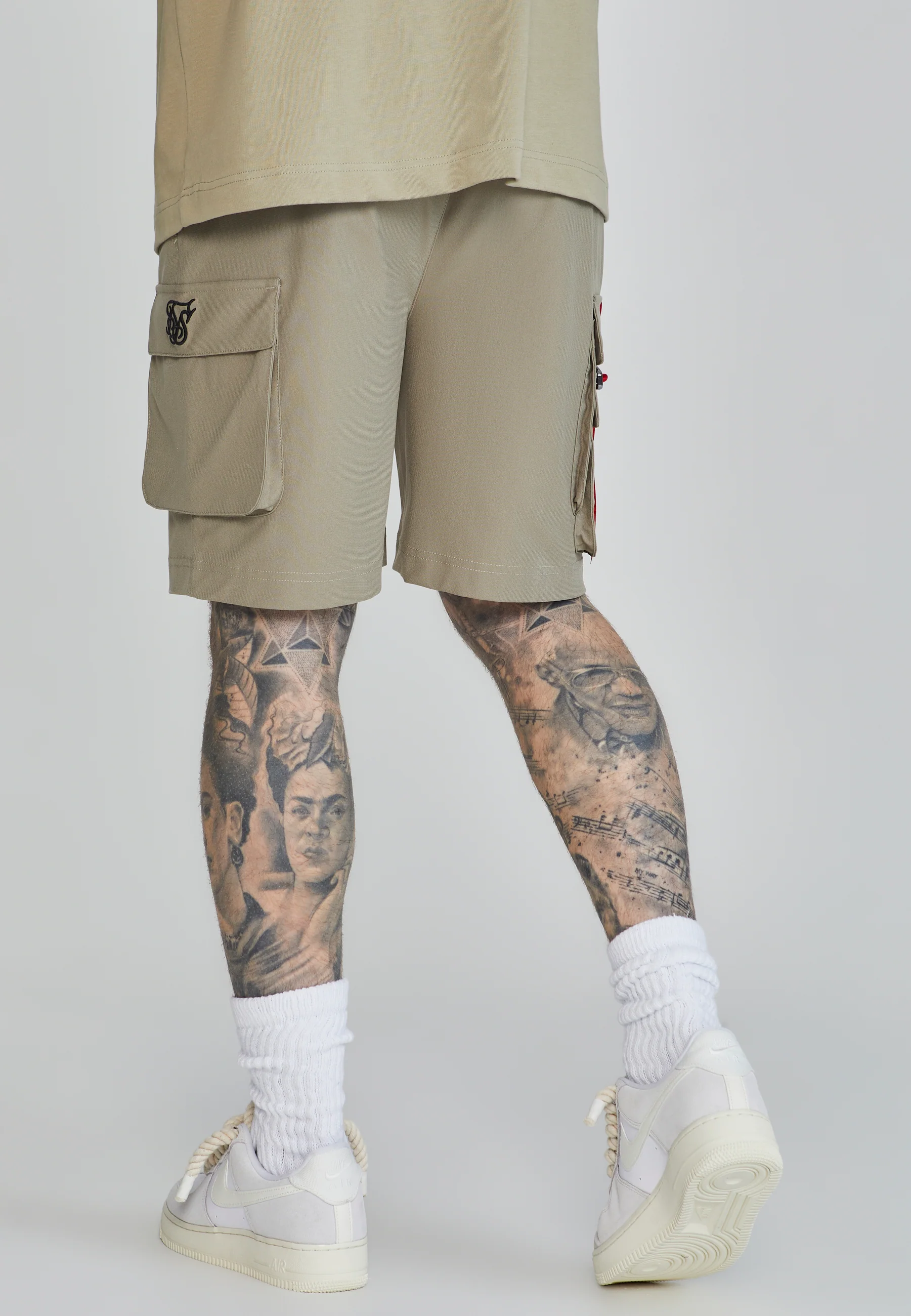 Khaki Cargo Shorts - Image 3