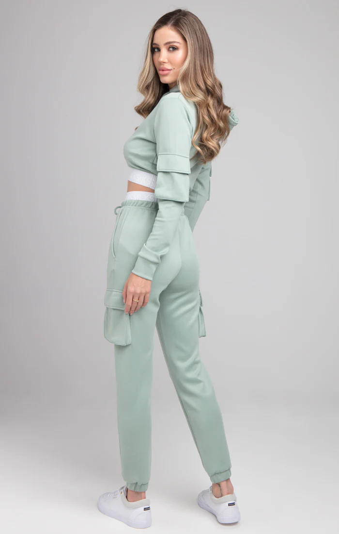 SikSilk Cargo Tape Track Top - Sage - Image 5