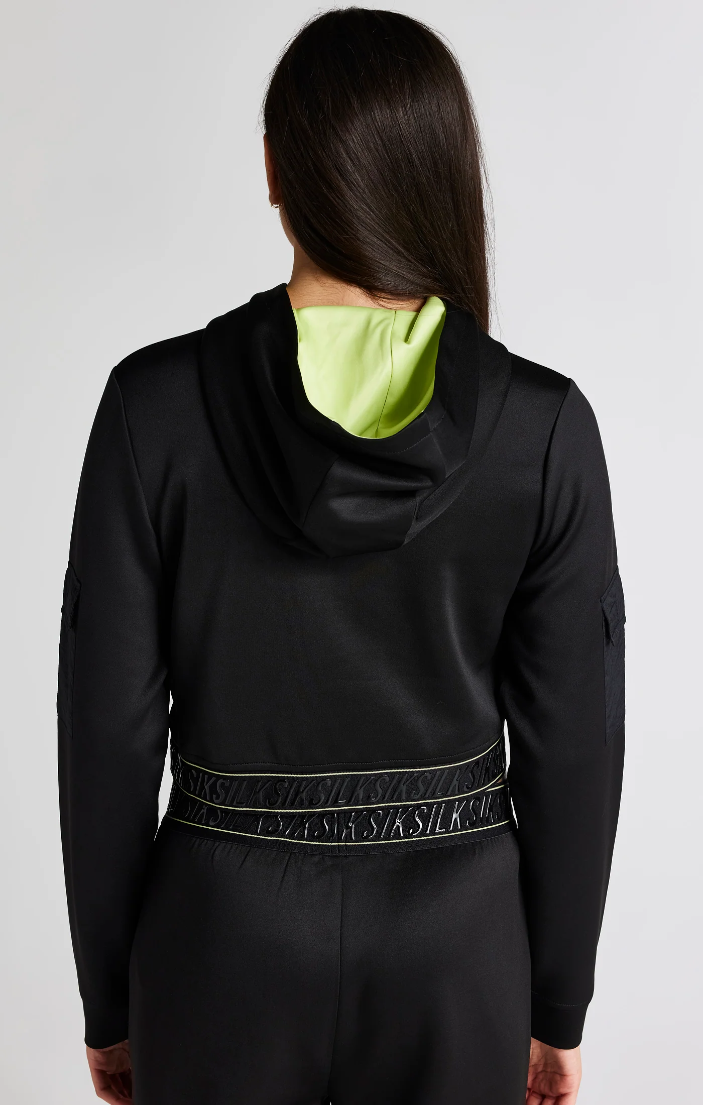 Girls Black Cargo Track Top - Image 8