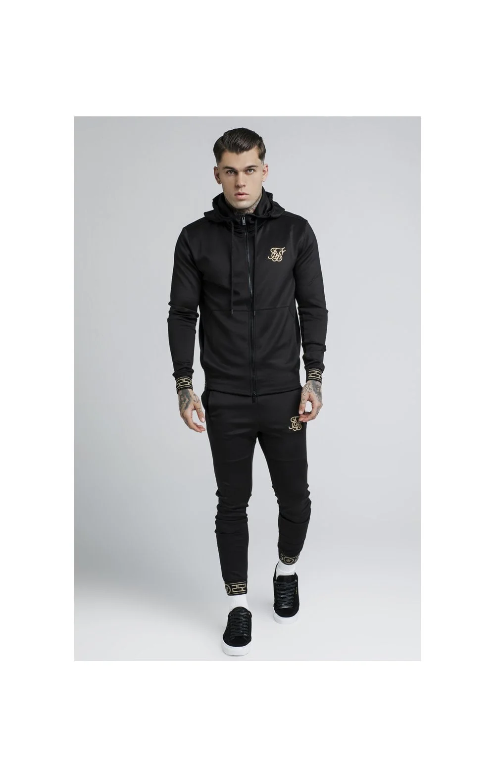 SikSilk Cartel Agility Zip Through Track Top – Black - Image 2