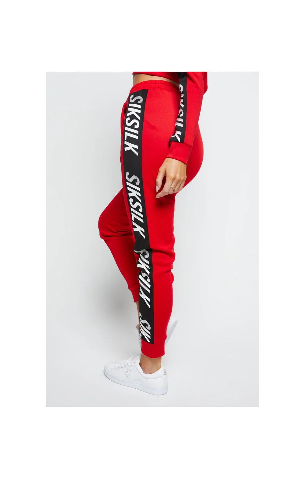 SikSilk Chaser Track Pant - Red - Image 4