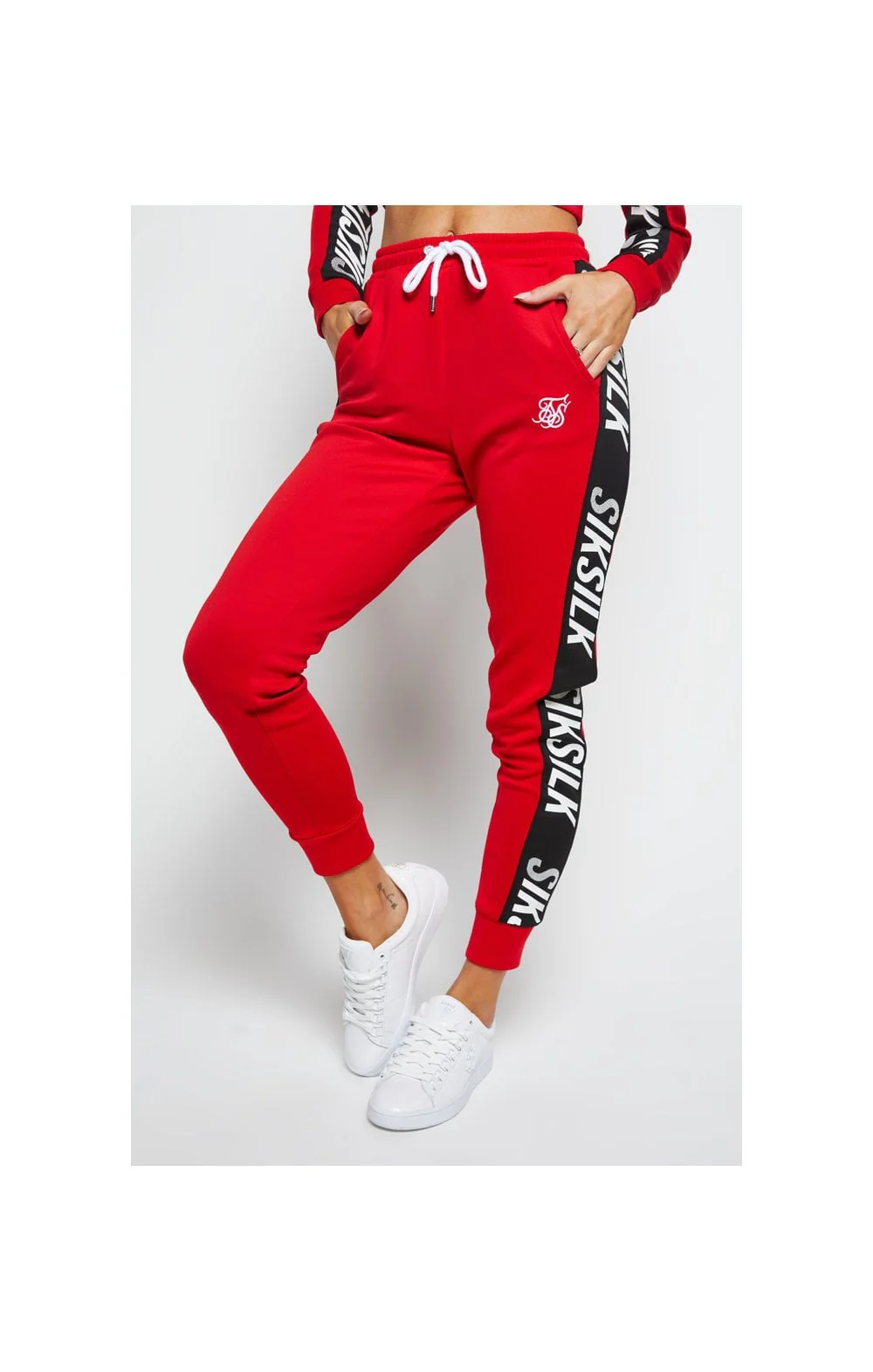 SikSilk Chaser Track Pant - Red - Image 5