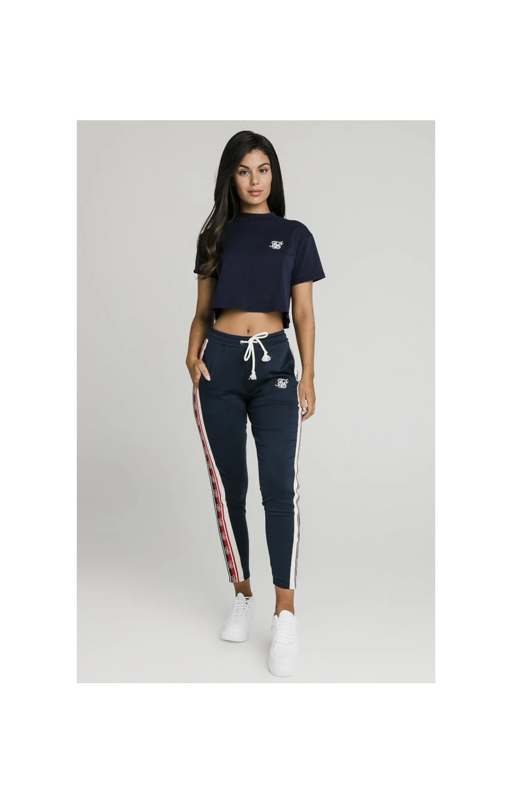 SikSilk Classic Tape Jogger - Navy - Image 4