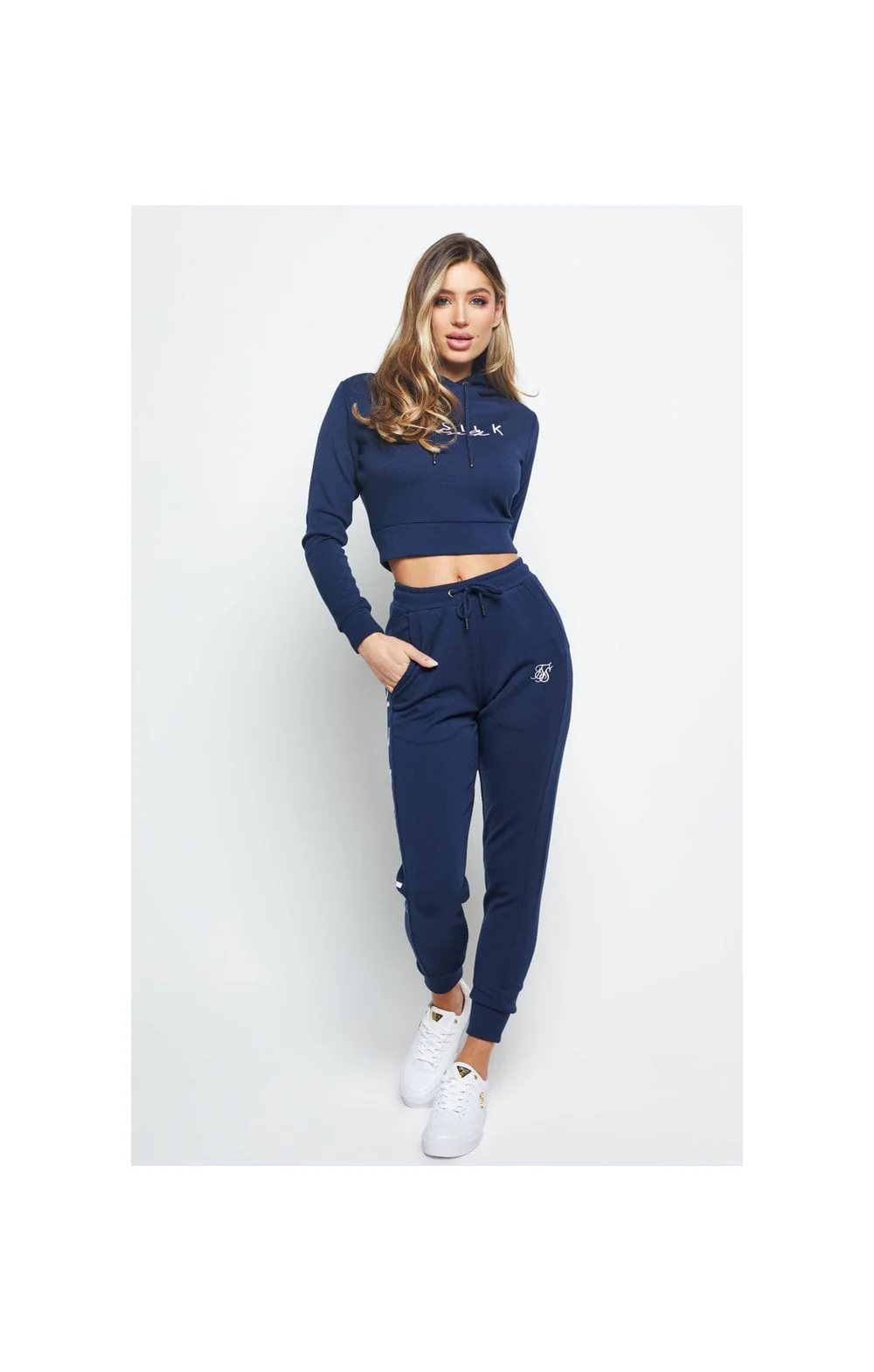 SikSilk Colour Signature Track Pants - Blue - Image 2