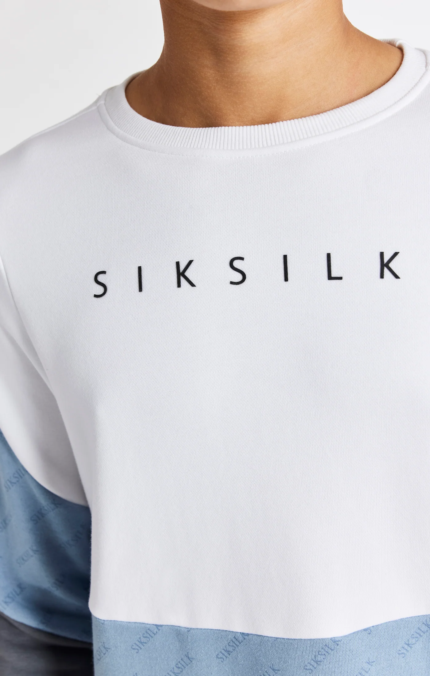 Boys White Cut And Sew Crew Sweatshirt - Image 2