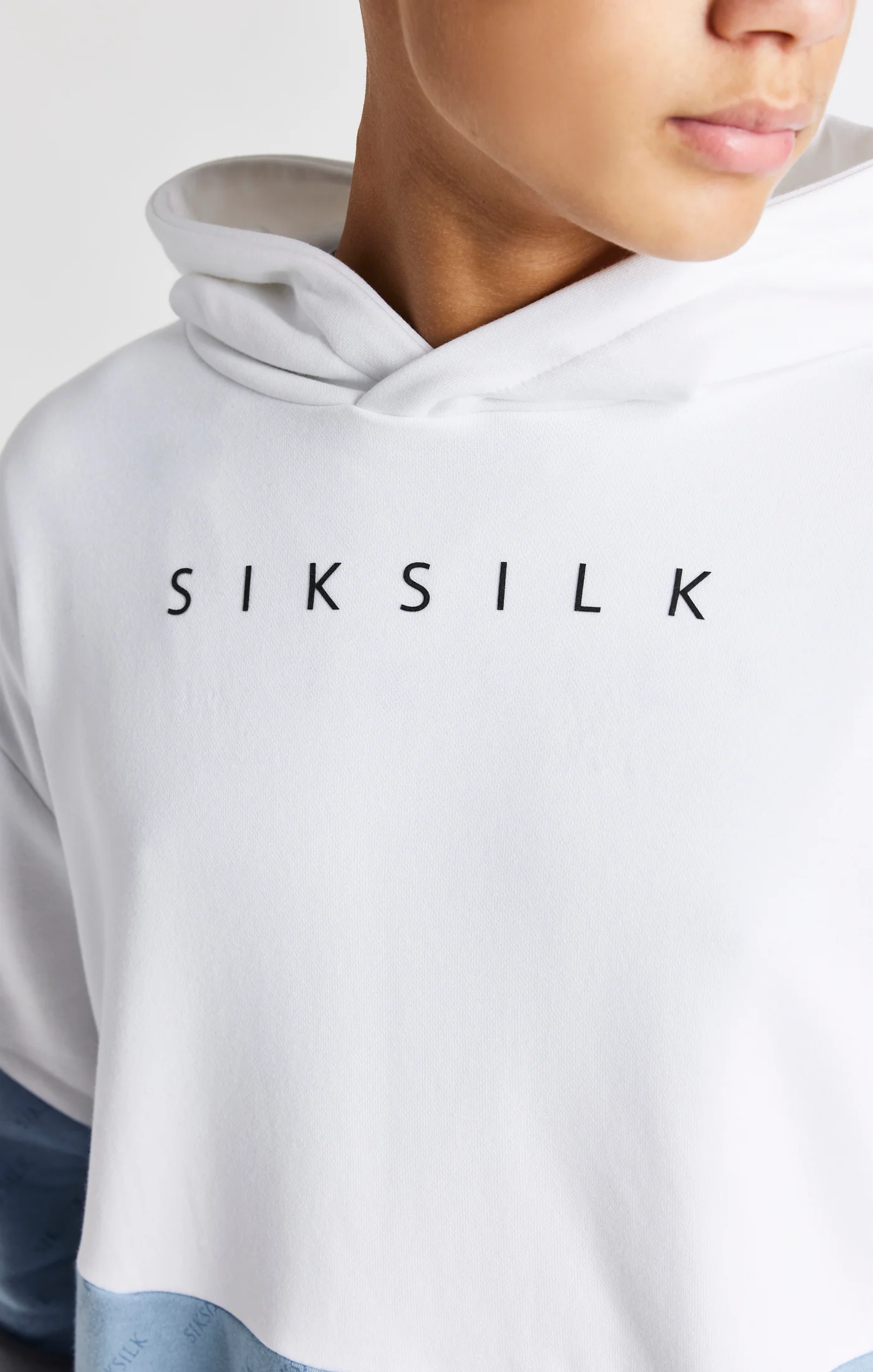 Boys White Cut And Sew Hoodie - Image 2
