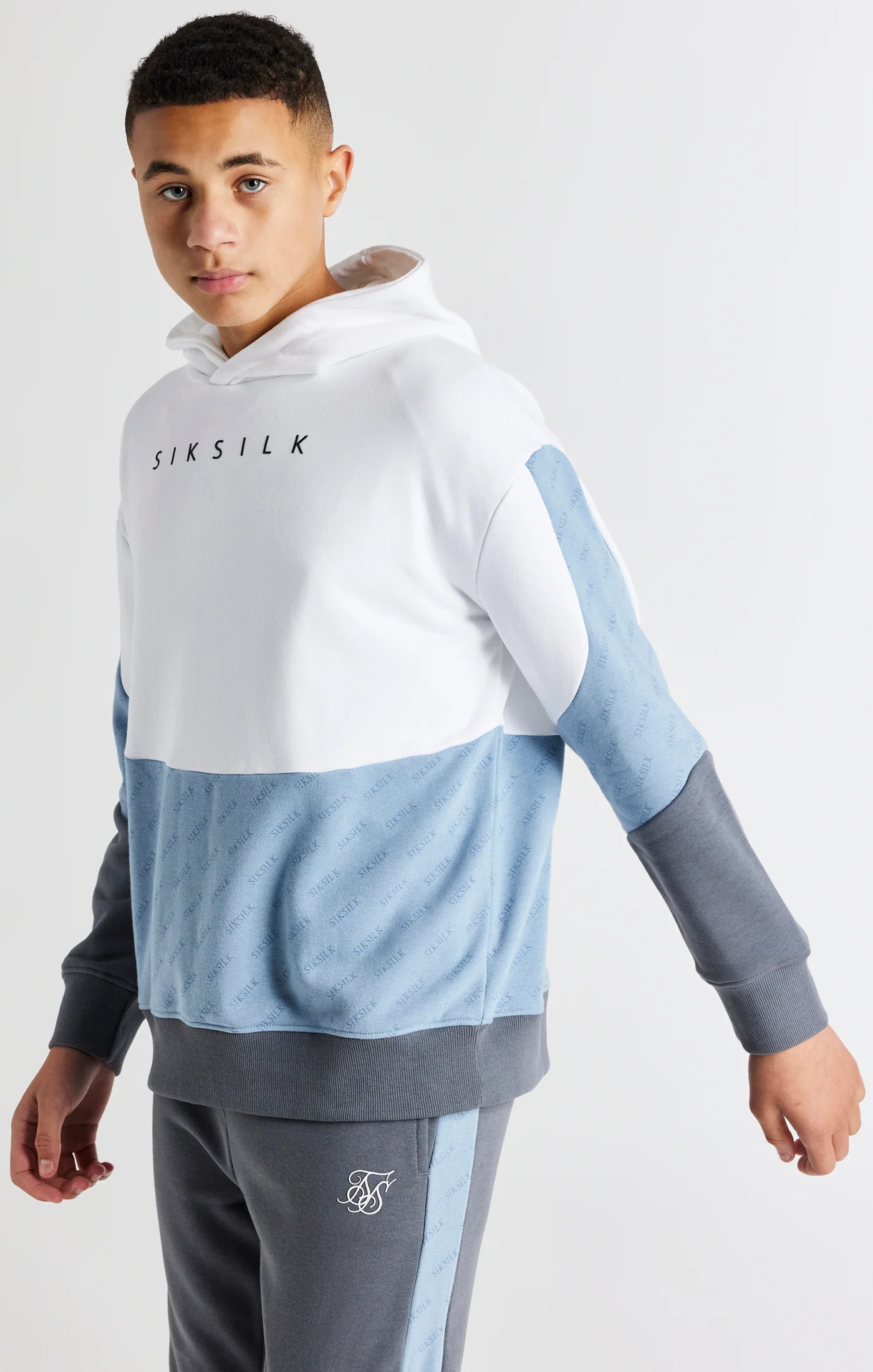 Boys White Cut And Sew Hoodie - Image 7