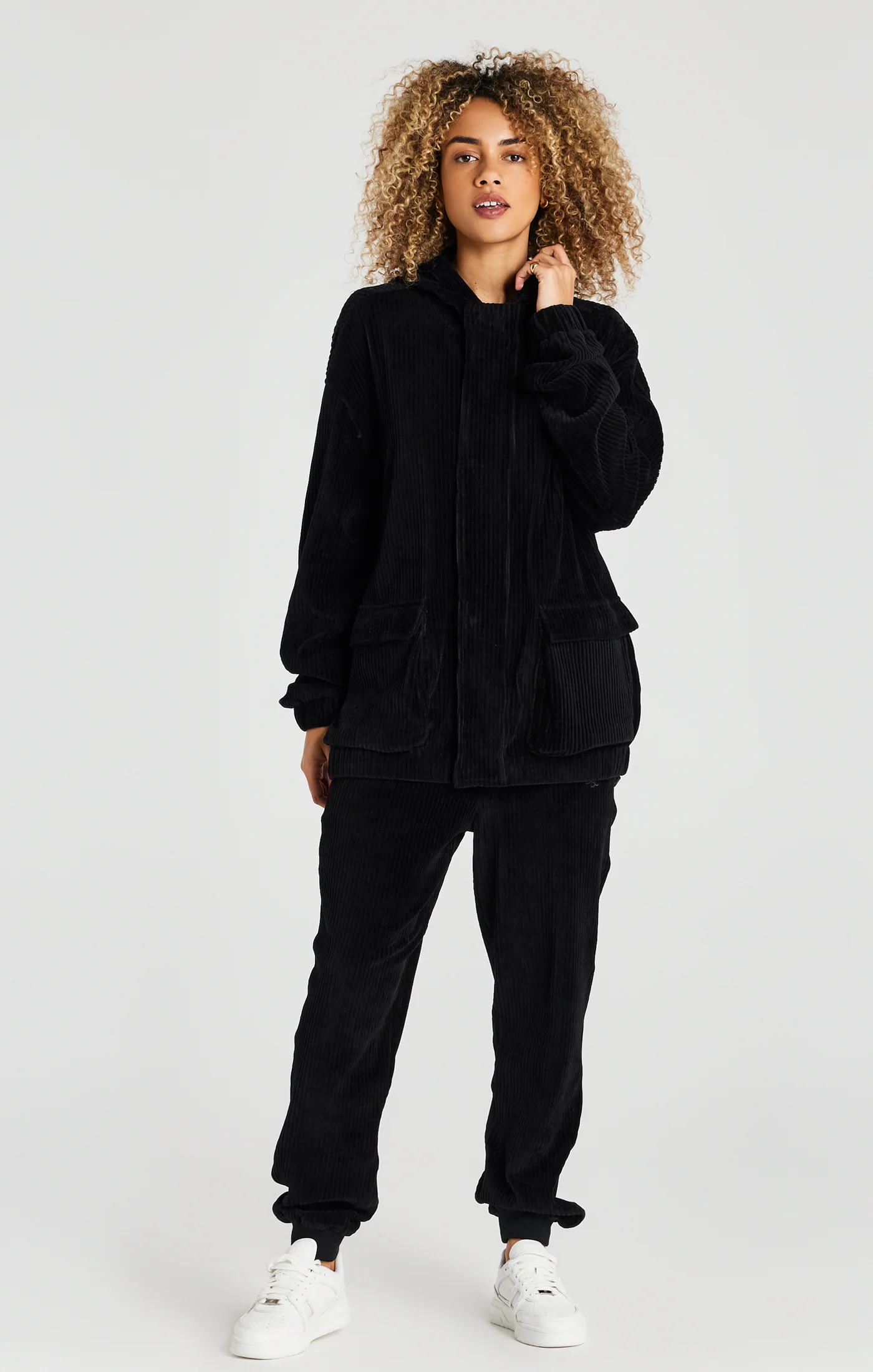 Black Corduroy Relaxed Pant - Image 7
