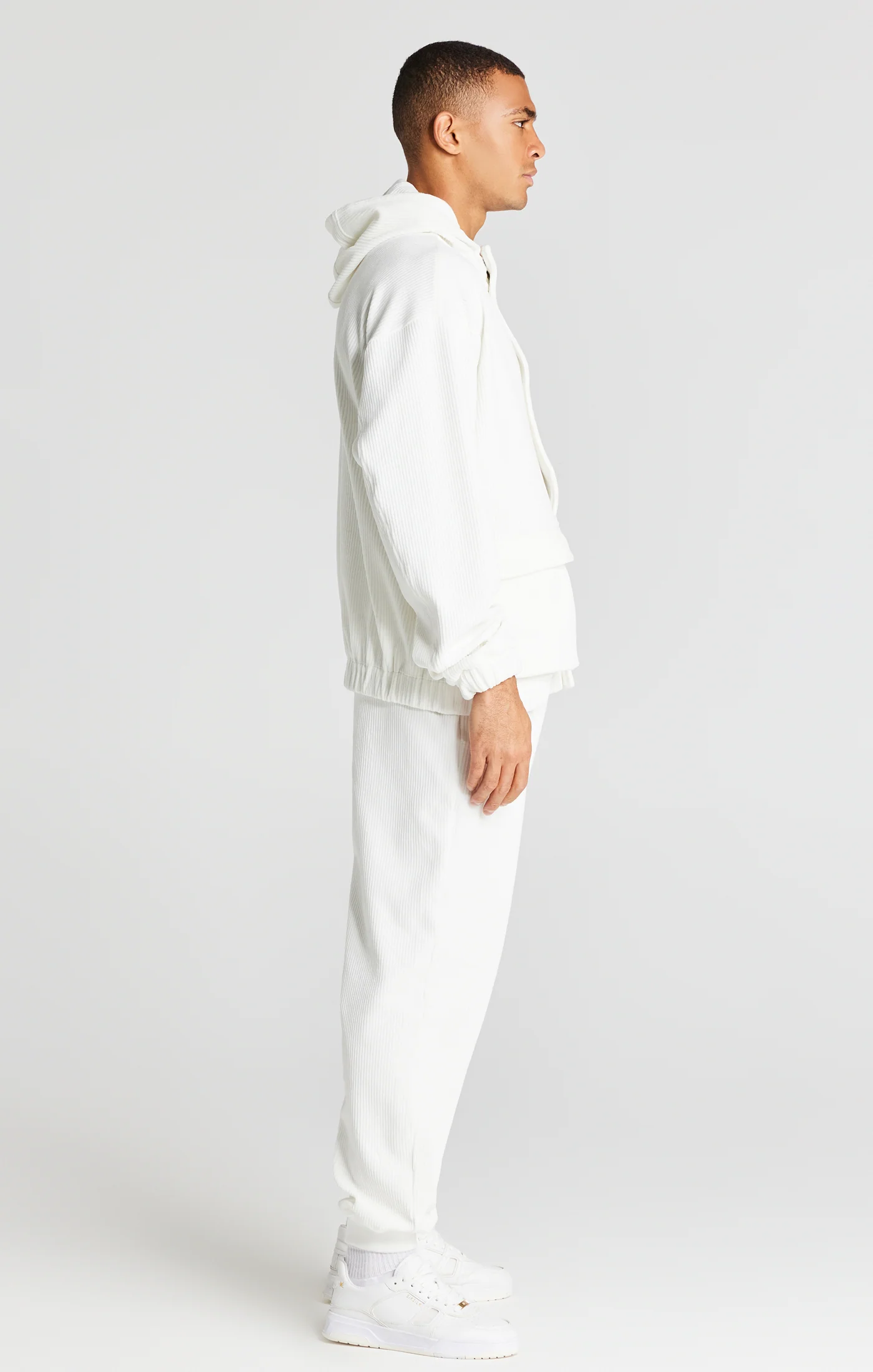 Ecru Corduroy Zip Thru Jacket - Image 4