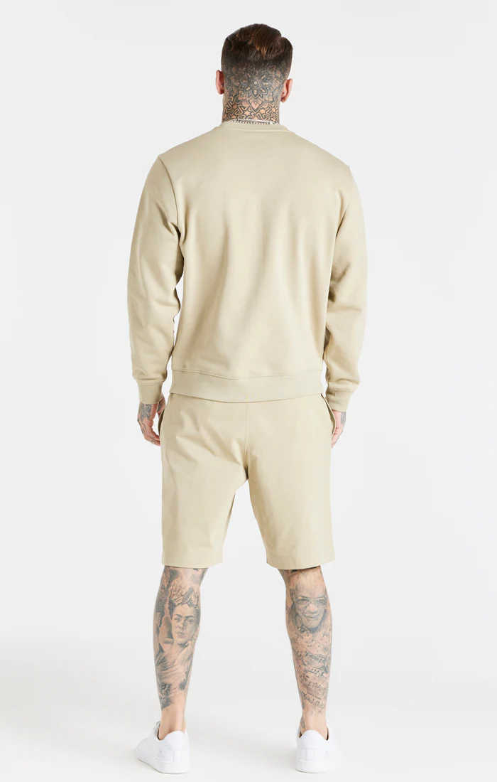 Beige Essential Crew Sweatshirt - Image 5