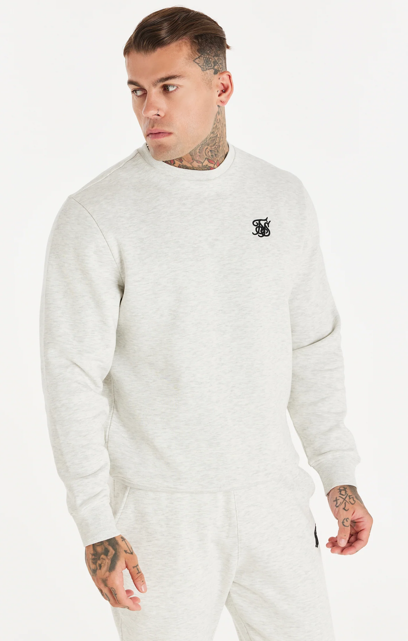Snow Marl Essential Crew Sweatshirt - Image 2