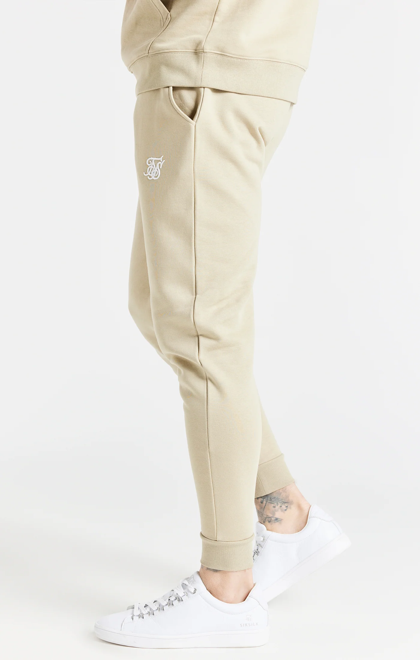 Beige Essential Cuffed Jogger - Image 2