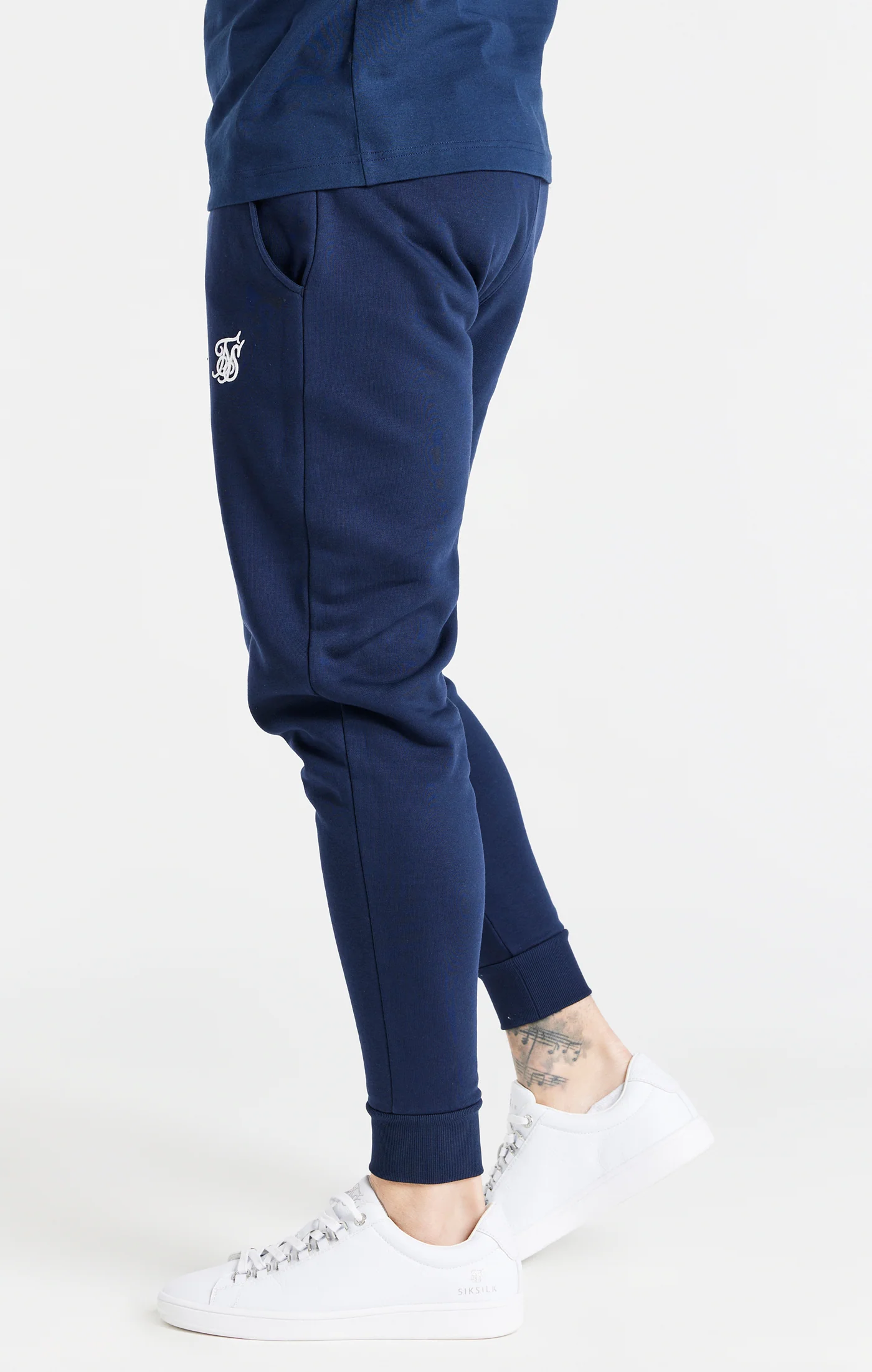 Navy Essential Fitted Jogger - Image 3