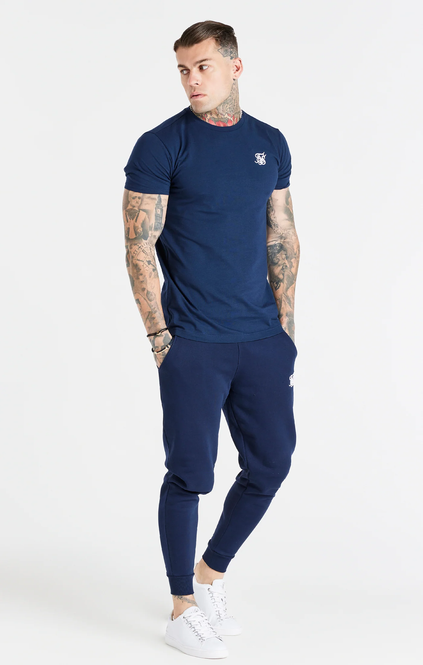 Navy Essential Fitted Jogger - Image 5