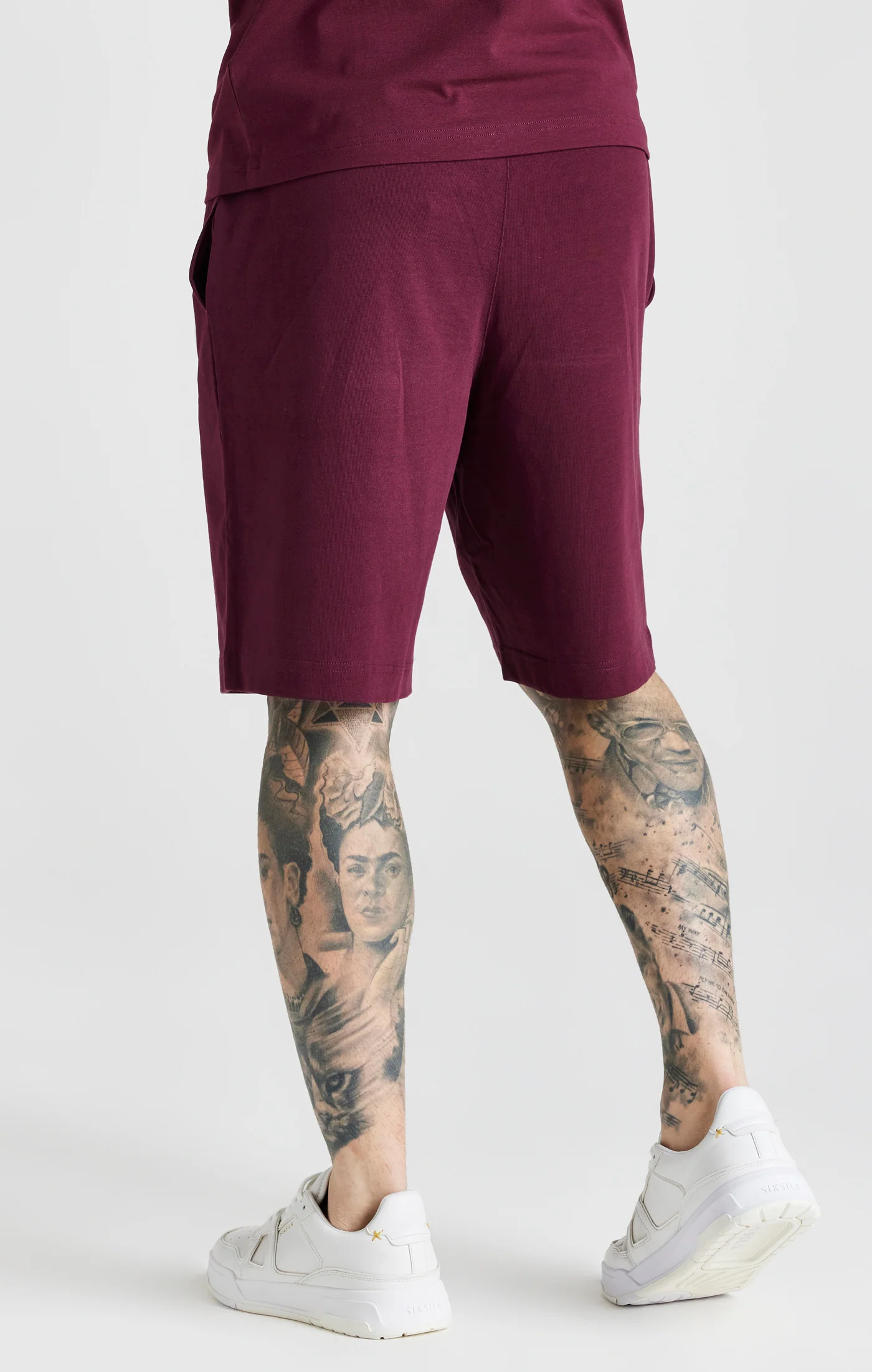 Burgundy Essential Jersey Short - Image 4