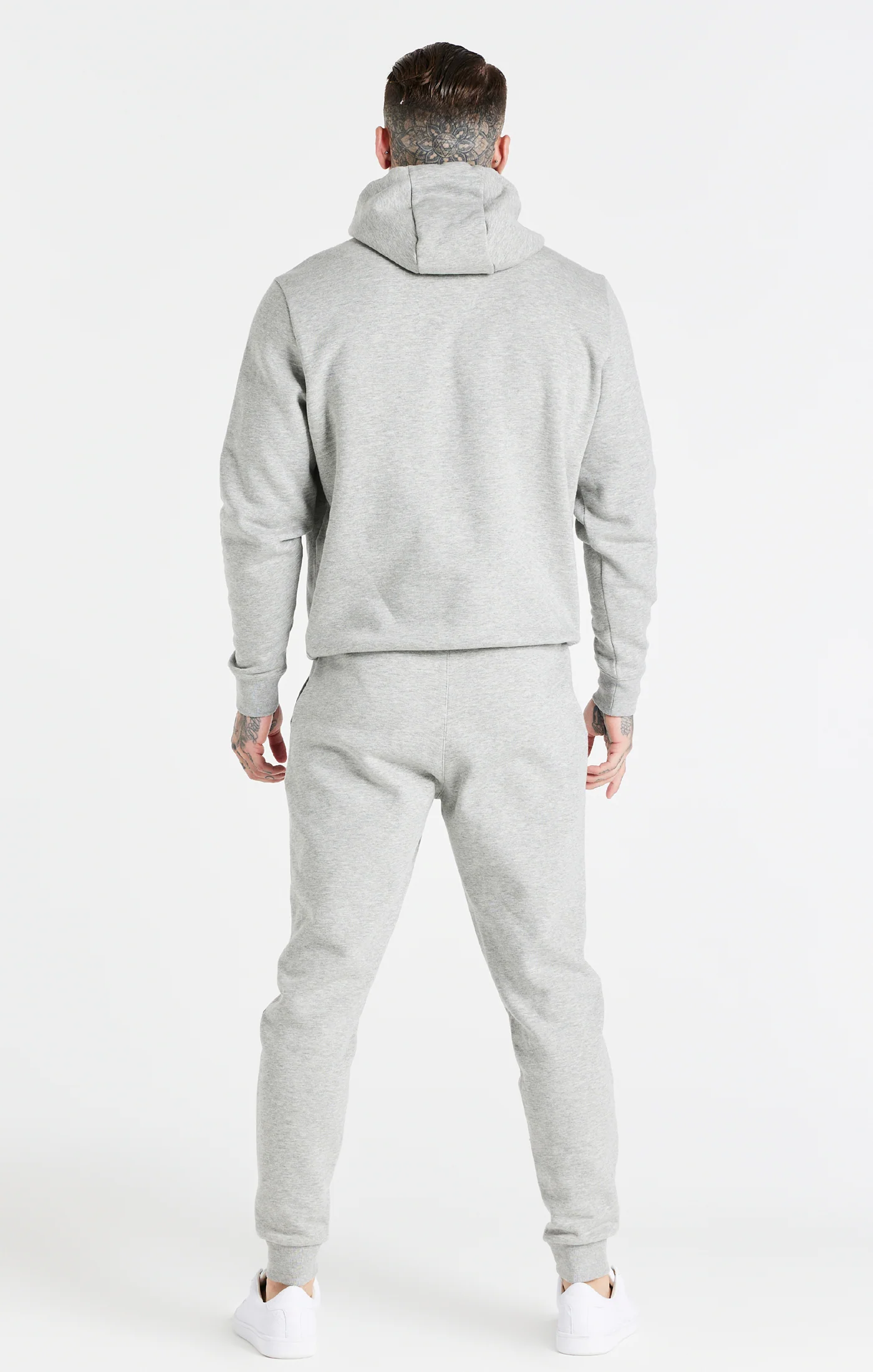 Grey Marl Essential Overhead Hoodie - Image 5