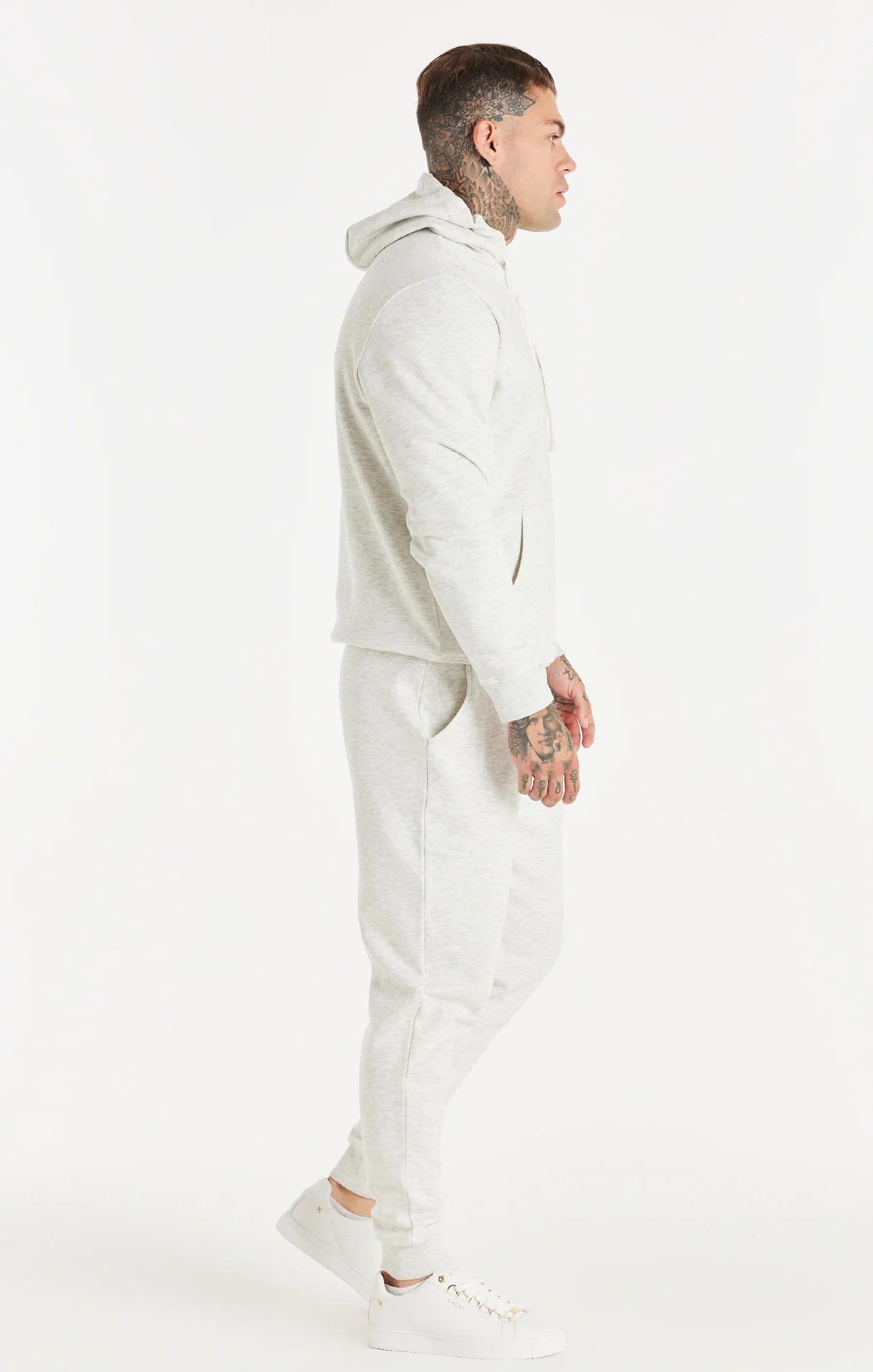 Snow Marl Essential Overhead Hoodie - Image 4