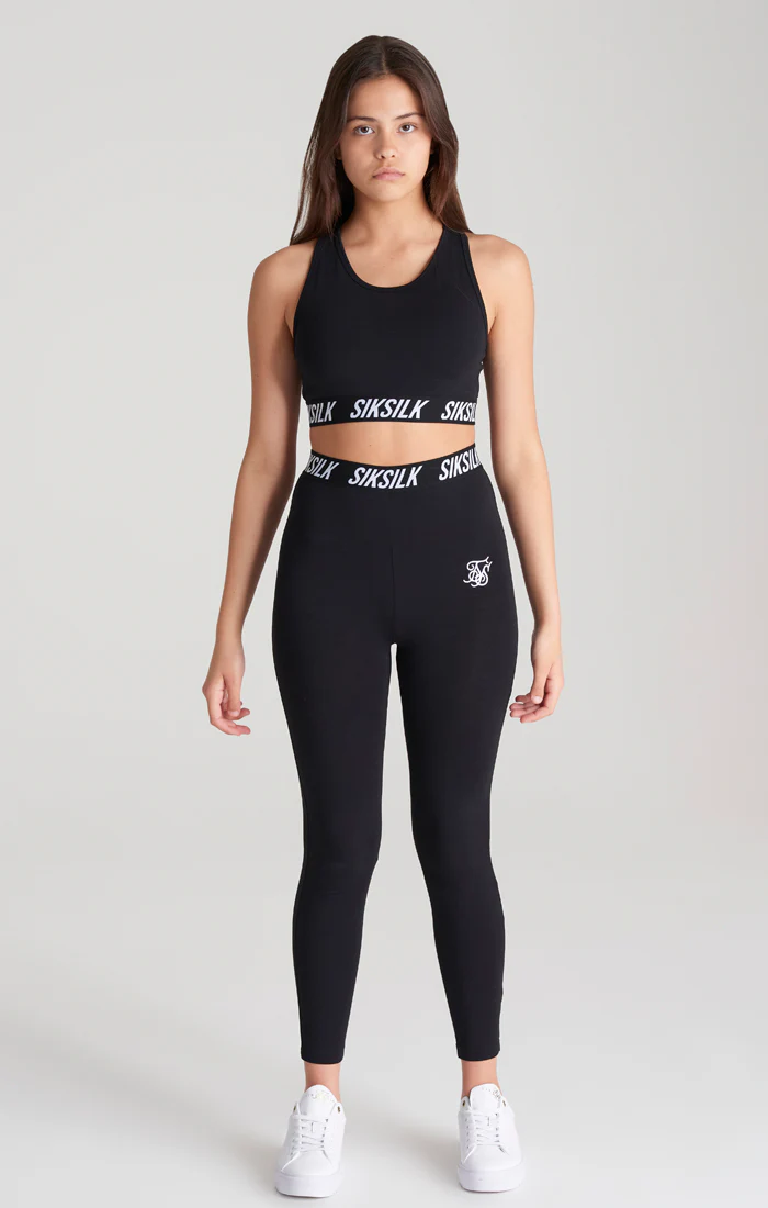 Girls Black Essentials Taped Bralette - Image 4