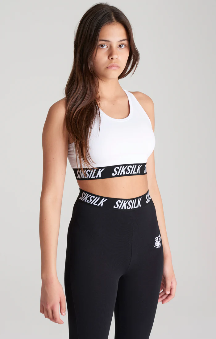 Girls White Essentials Taped Bralette
