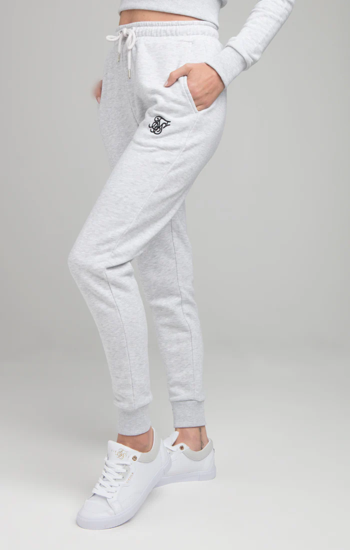 SikSilk Core Track Pants - Ice Grey Marl - Image 2