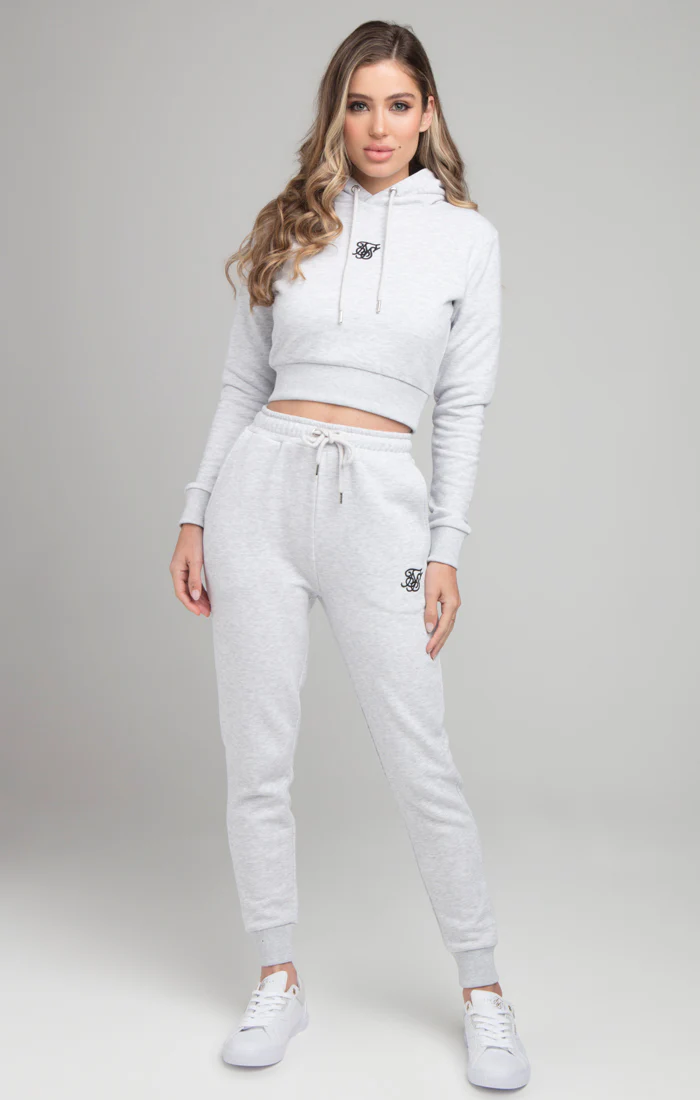 SikSilk Core Track Pants - Ice Grey Marl - Image 4