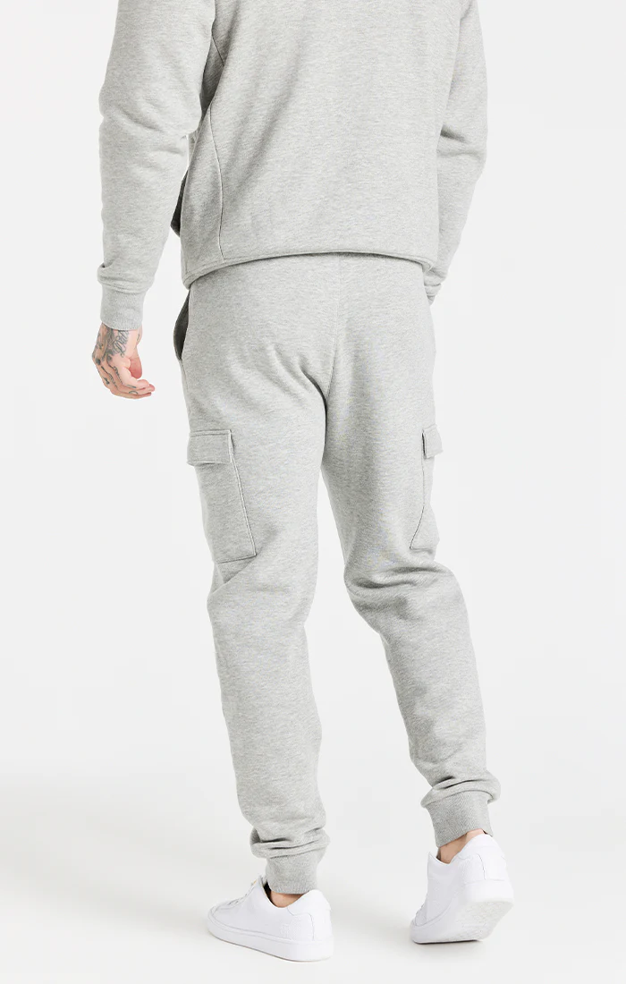 Grey Marl Essential Zip Through Funnel Neck Hoodie - Image 10