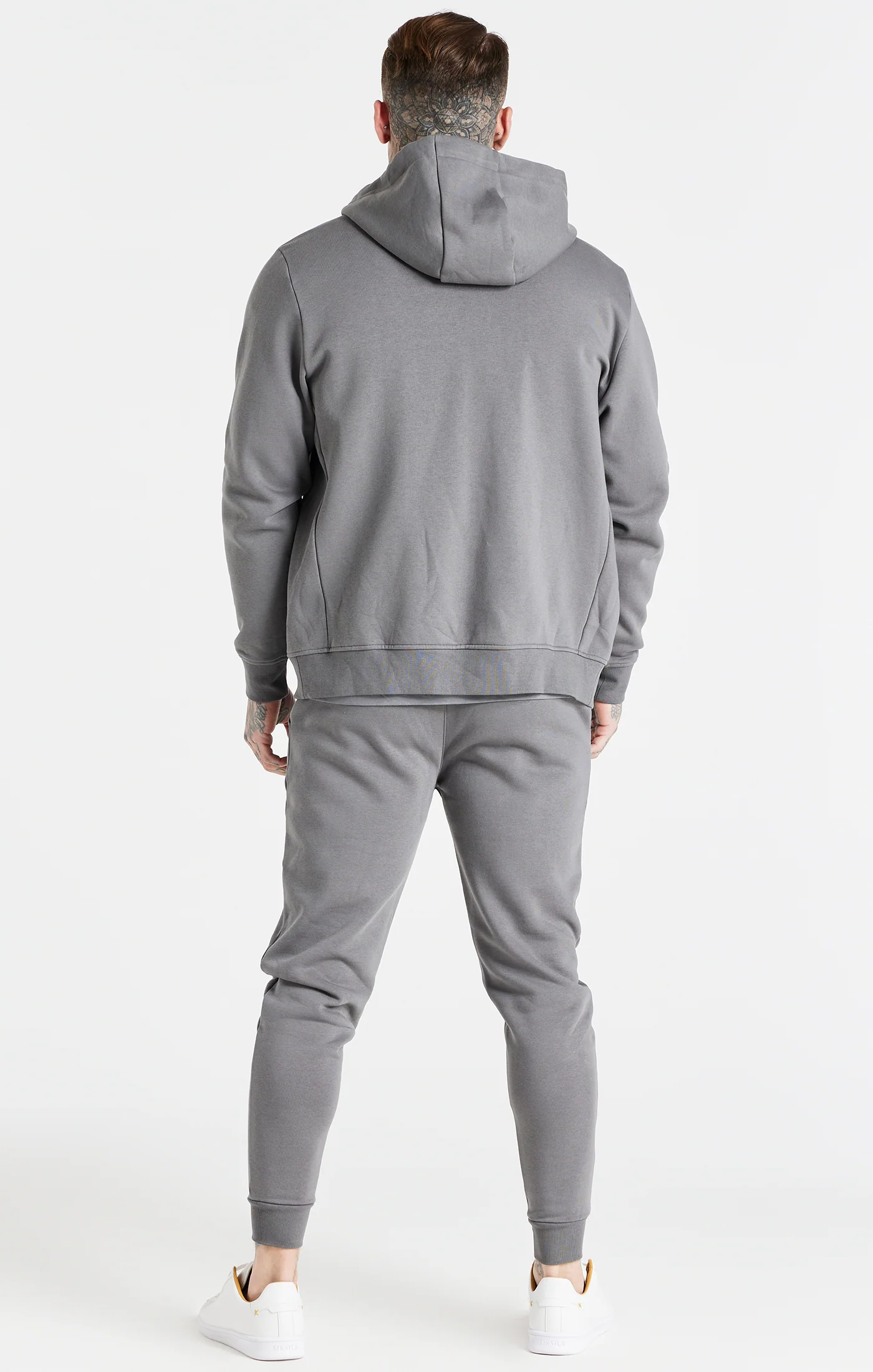 Grey Essential Zip Through Funnel Neck Hoodie - Image 5