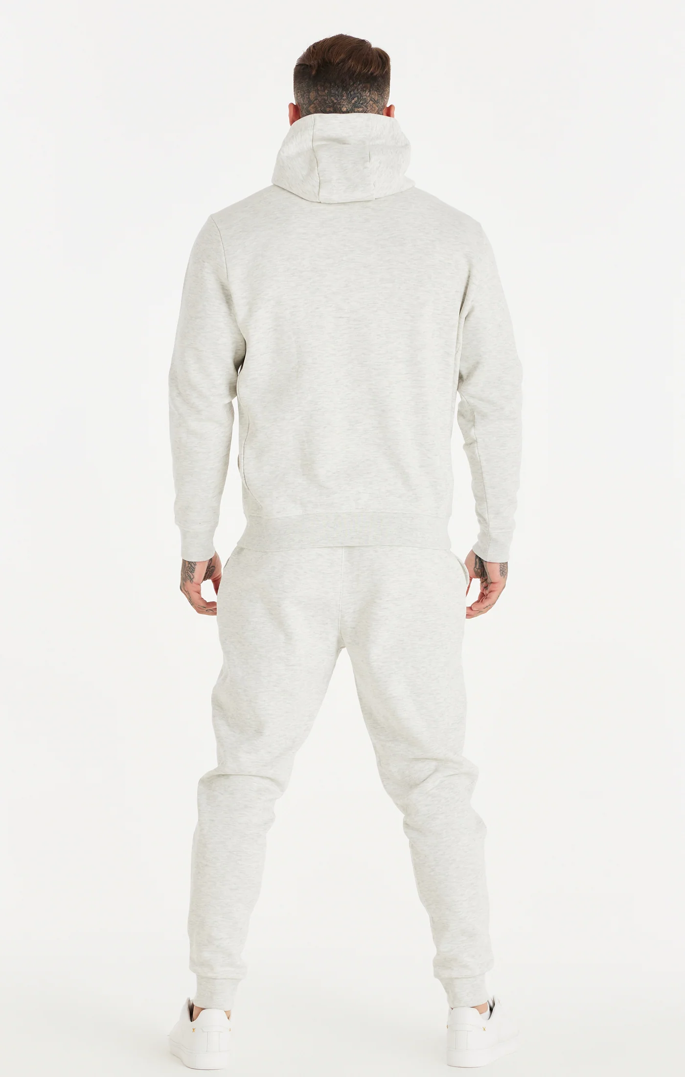 Snow Marl Essential Zip-Thru Funnel Neck Hoodie - Image 6