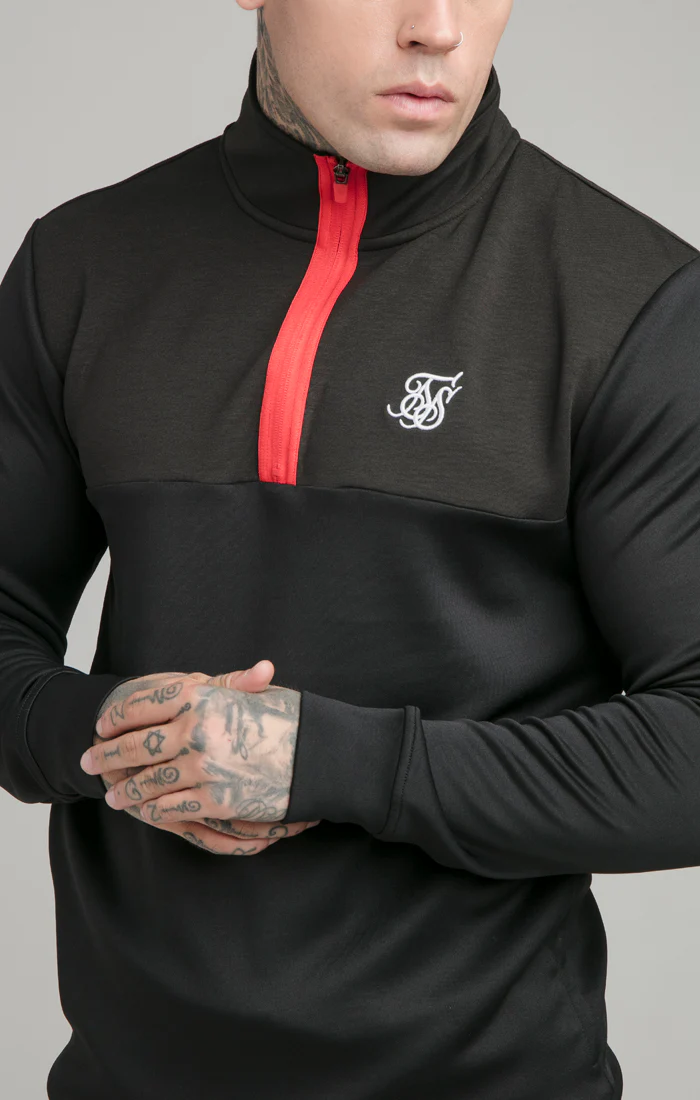 Black Covert Quarter Zip Funnel - Image 2