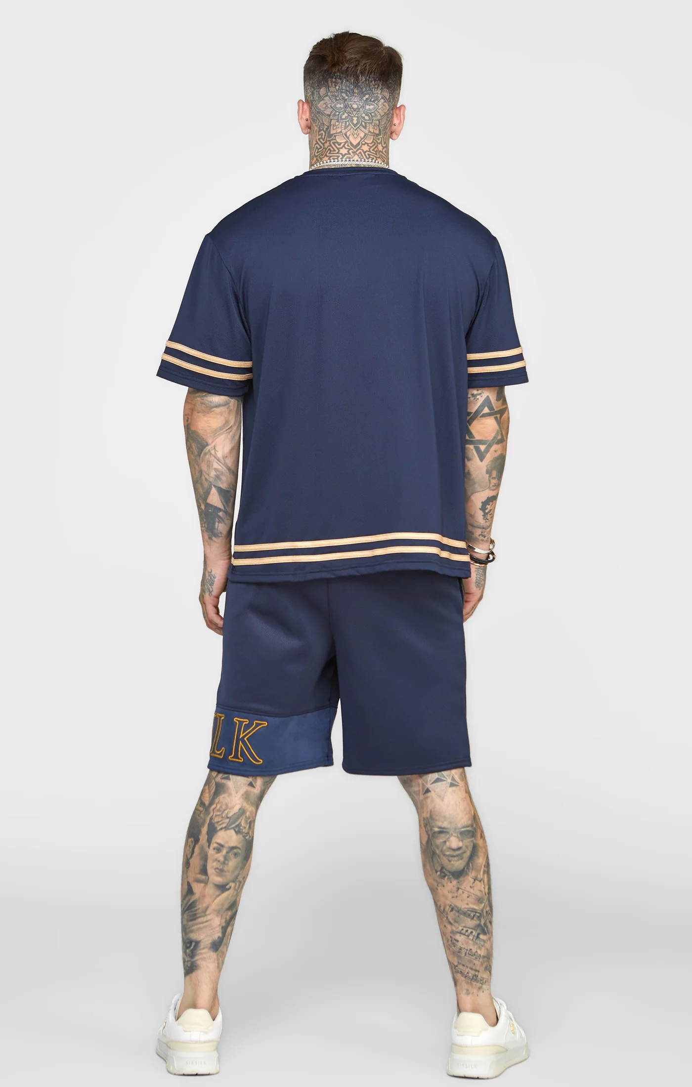 Navy Embroidery Relaxed Fit T-Shirt - Image 5
