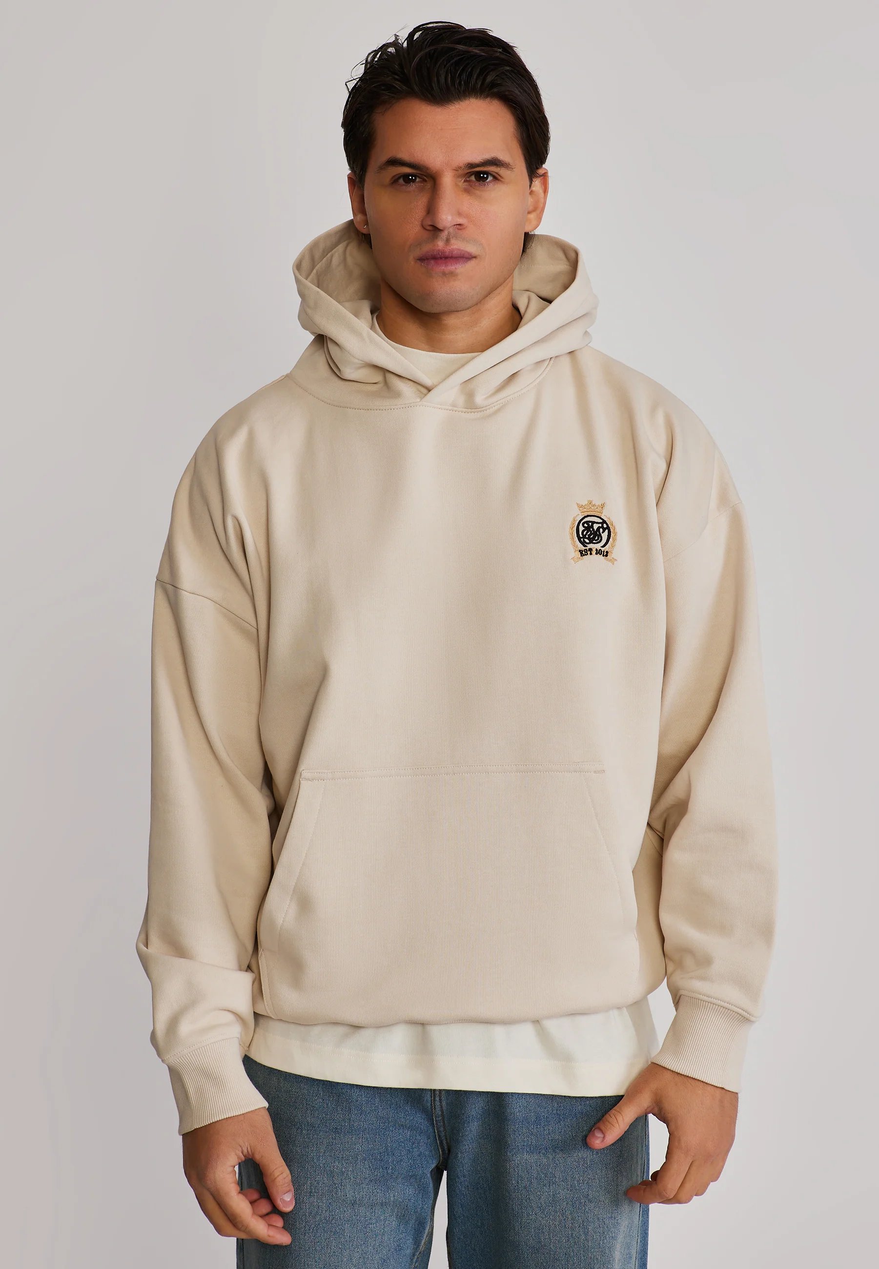 Ecru Crest Hoodie