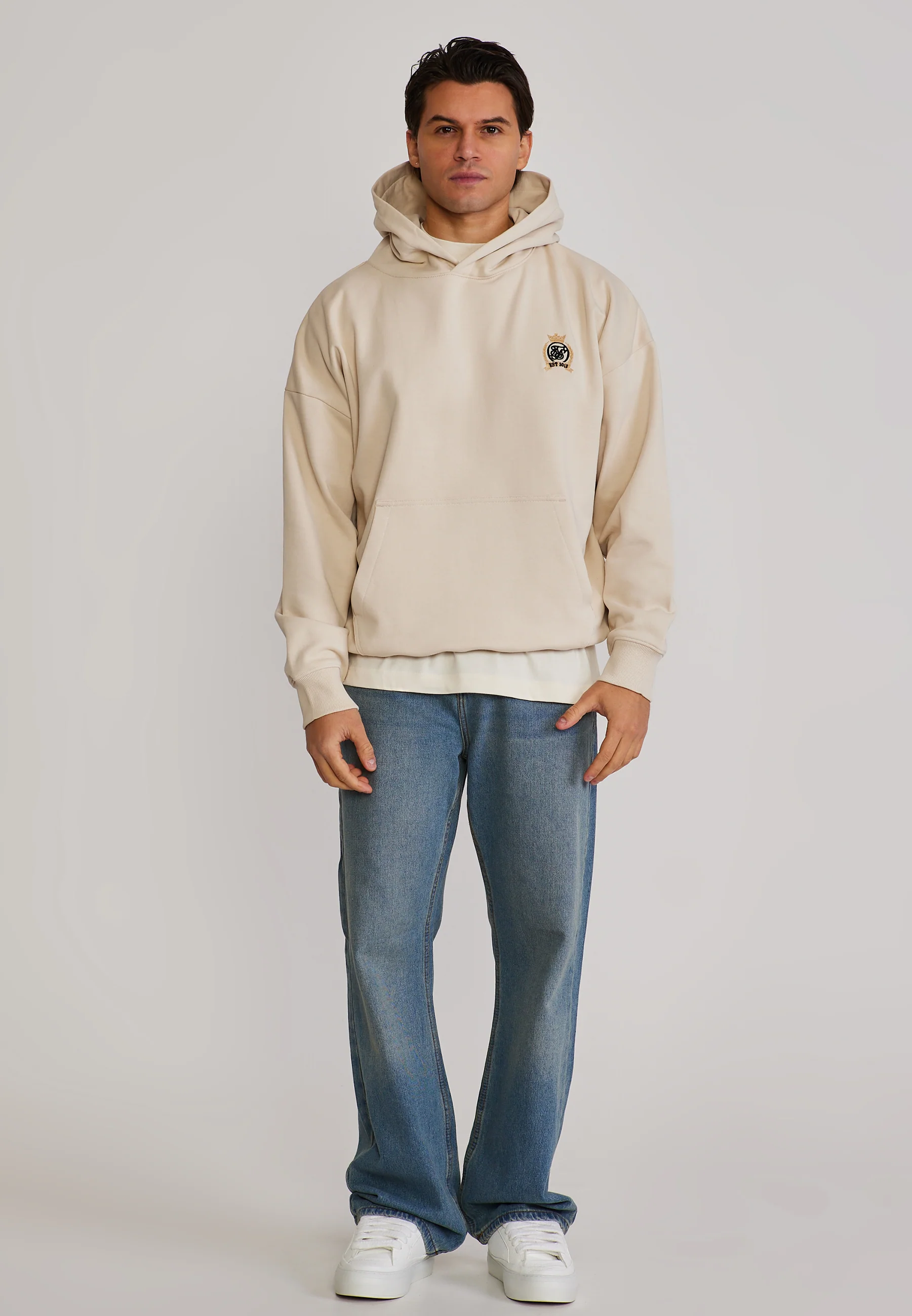 Ecru Crest Hoodie - Image 3