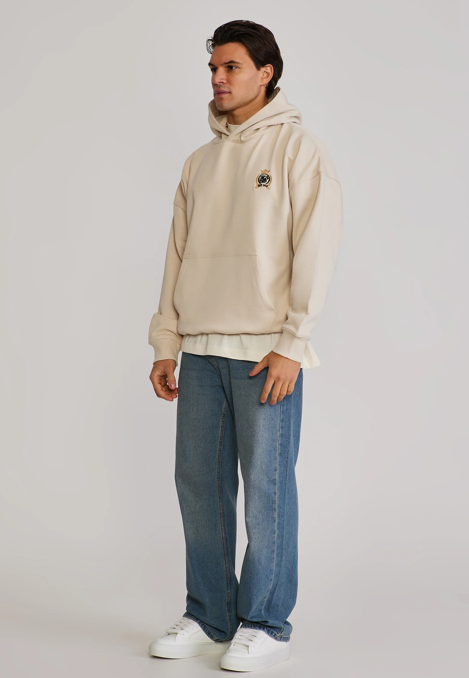 Ecru Crest Hoodie - Image 4
