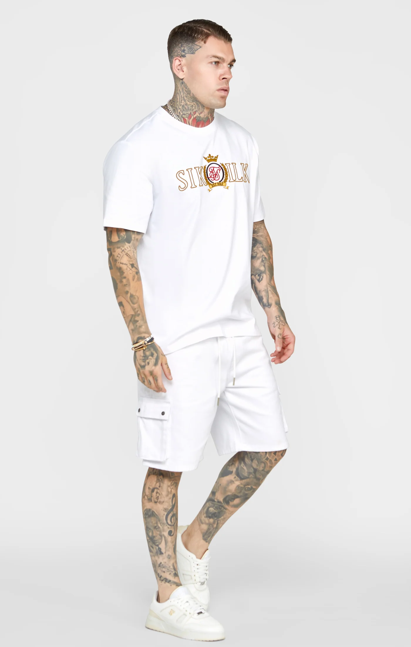 White Oversized Crest T-Shirt - Image 3