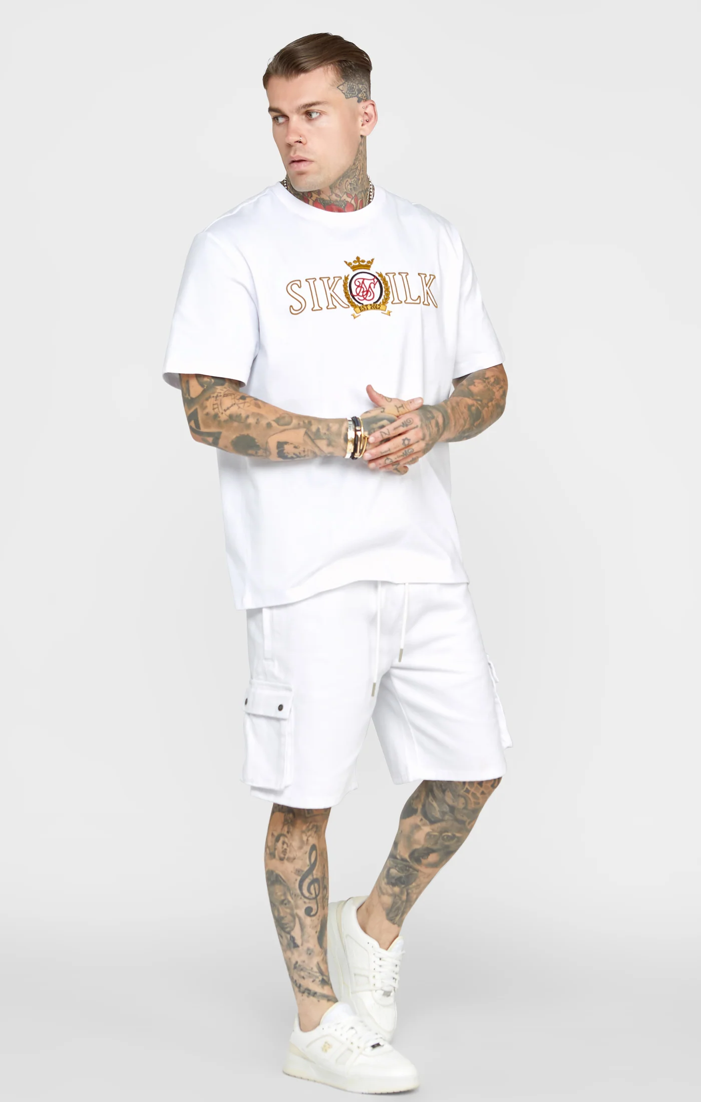 White Oversized Crest T-Shirt - Image 4