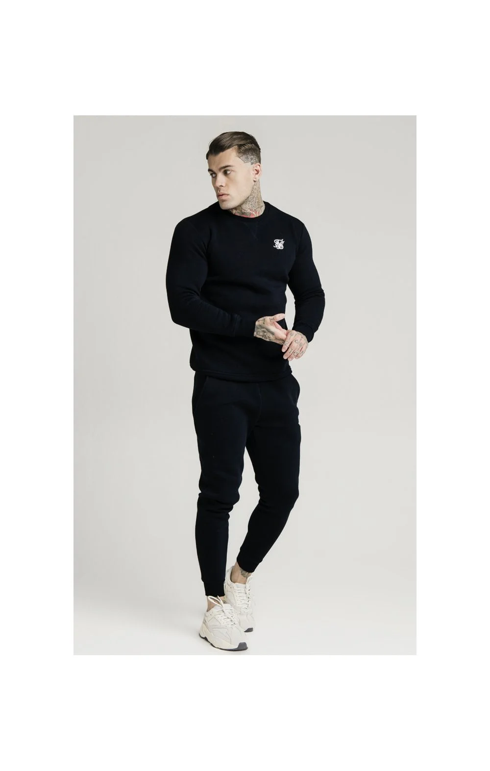 Black Essential Crew Sweatshirt - Image 2