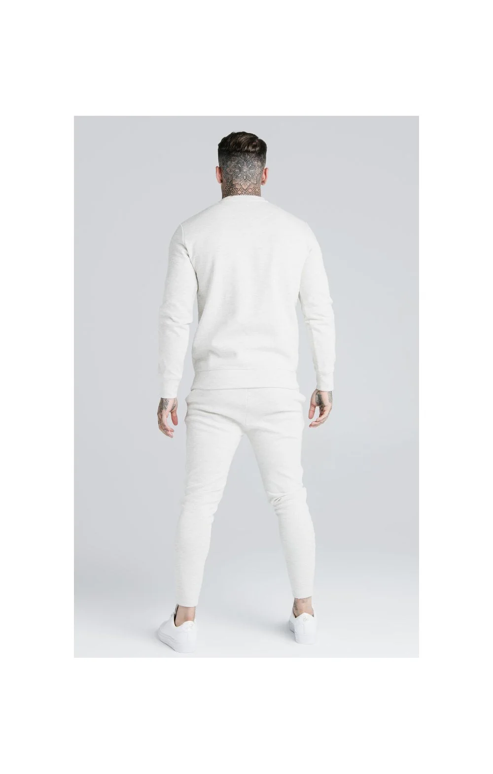 SikSilk Crew Sweat - Light Grey - Image 3