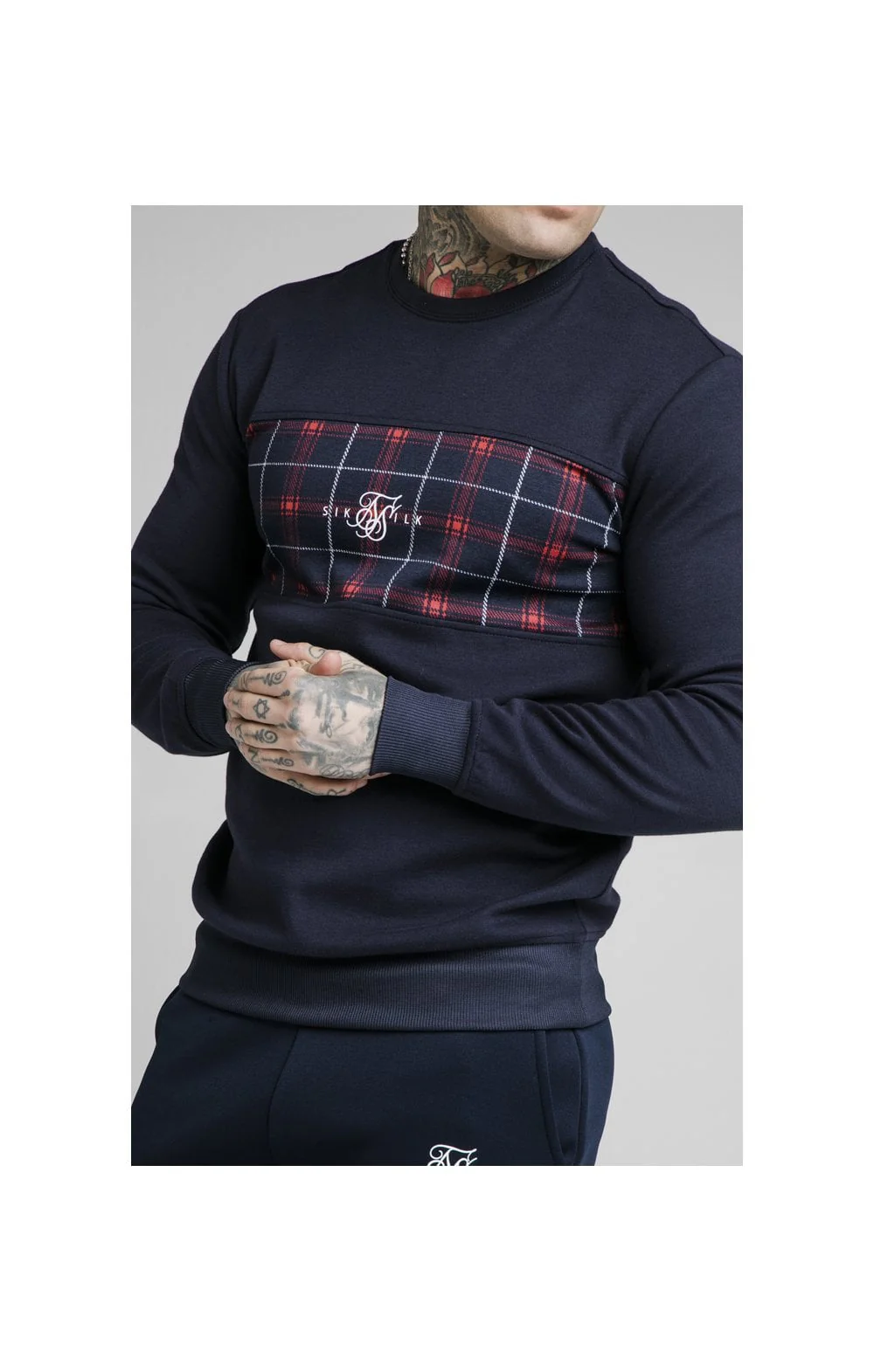 SikSilk Crew Sweat - Navy