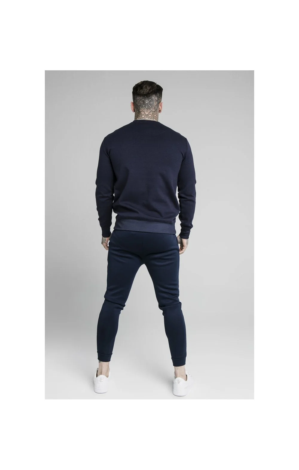 SikSilk Crew Sweat - Navy - Image 5