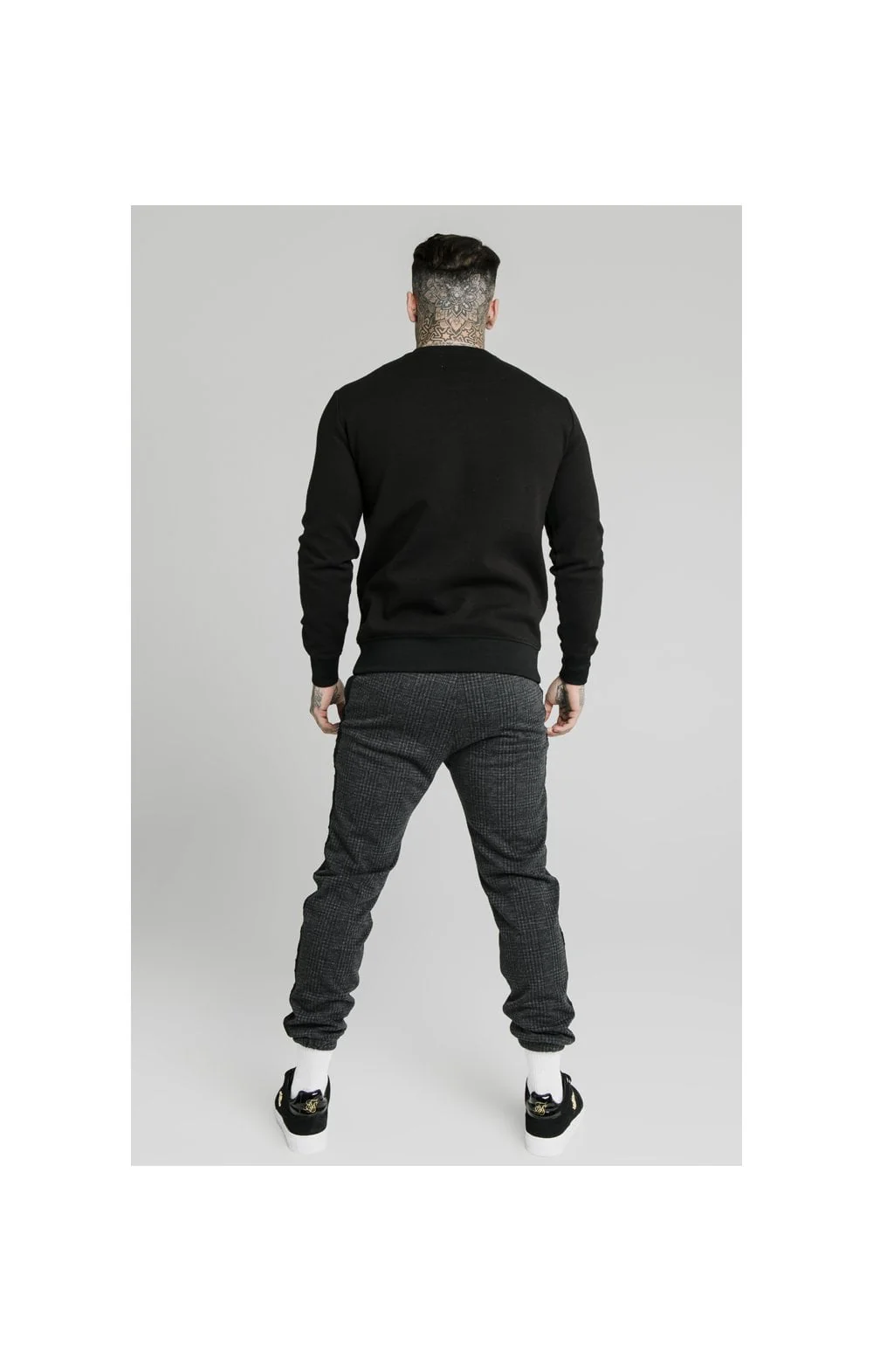 SikSilk Crew Sweater - Grey - Image 7