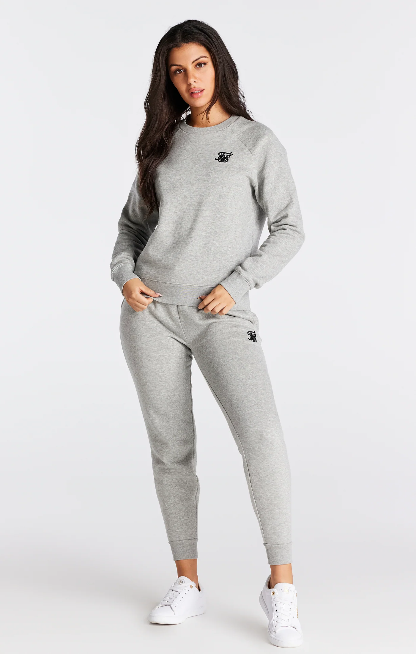 Grey Marl Essential Crew Sweatshirt - Image 3