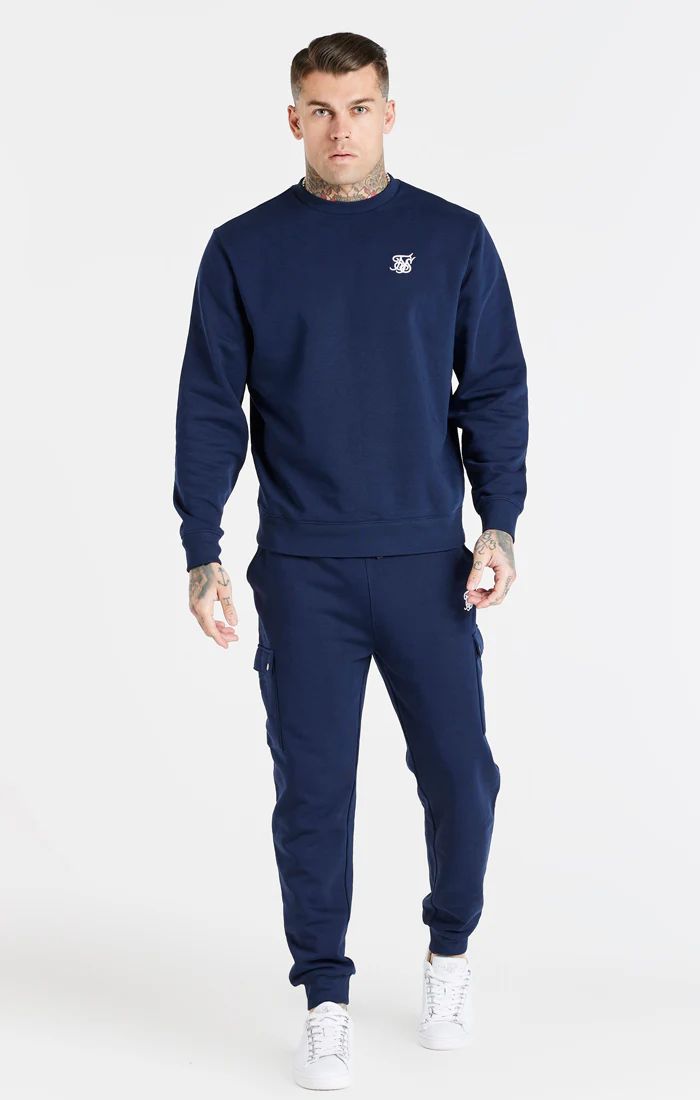 Navy Essential Crew Sweatshirt - Image 3