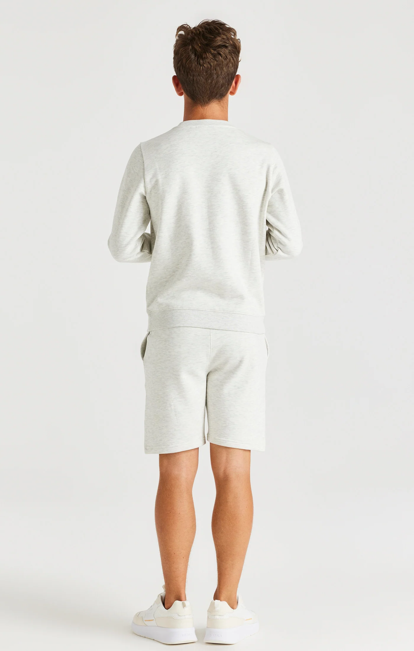 SikSilk Crew Sweater - Snow Marl - Image 6