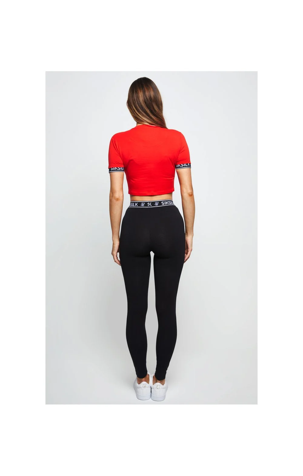 SikSilk Crop Tech Tee – Red - Image 4