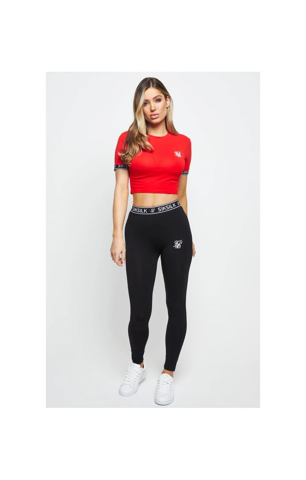 SikSilk Crop Tech Tee – Red - Image 5