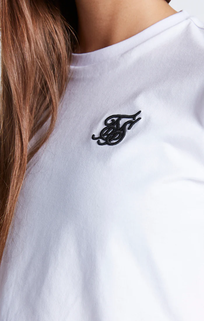 Girls White Essentials Cropped T-Shirt - Image 4